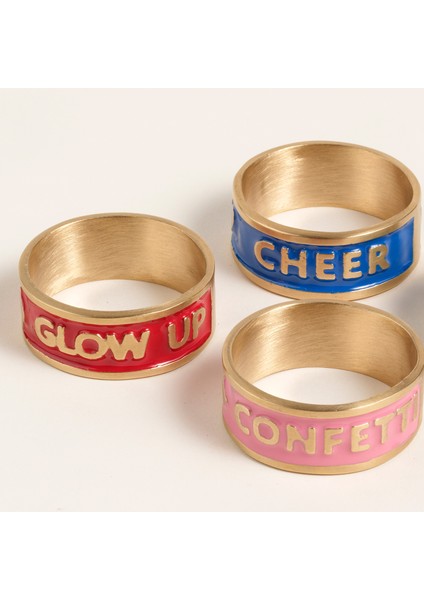 Rampur Çelik - Pirinç Peçete Halkası 5 cm Altın - Renkli fırsatları