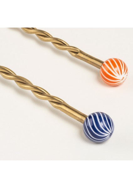 Rampur Çelik - Pirinç Salata Kaşık Seti 7X28X2 cm Mavi-Turuncu indirimleri