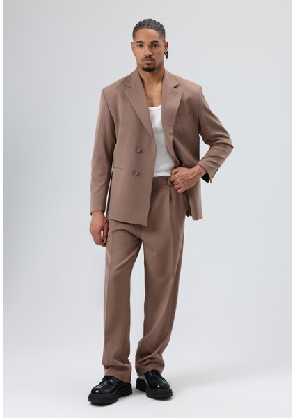 Oversize Kruvaze Takım Elbise Vizon modelleri