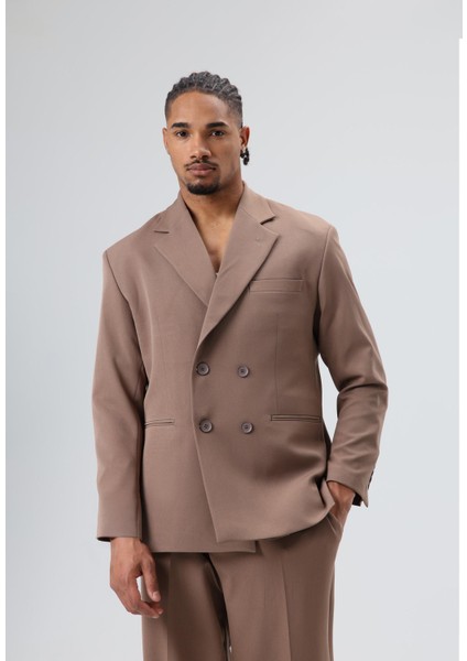 Oversize Kruvaze Takım Elbise Vizon indirimleri