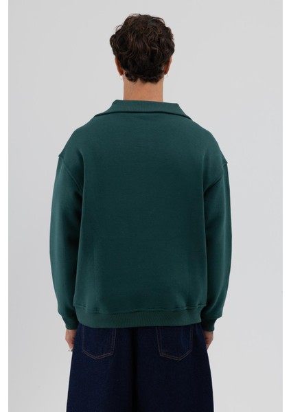 Basic Fermuarlı Dik Yaka Sweatshirt Nefti modelleri