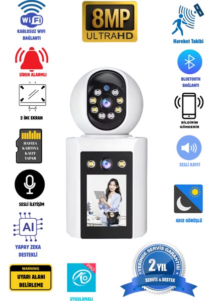 Monitörlü Bebek ve Evcil Hayvan Güvenlik Kamerası