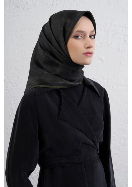 Klasik Desen Twill Ipek Eşarp -2025/2026 -9408D 50