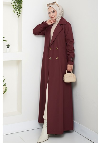 Tam Boy Su Geçirmez Trenç 1596 - Bordo