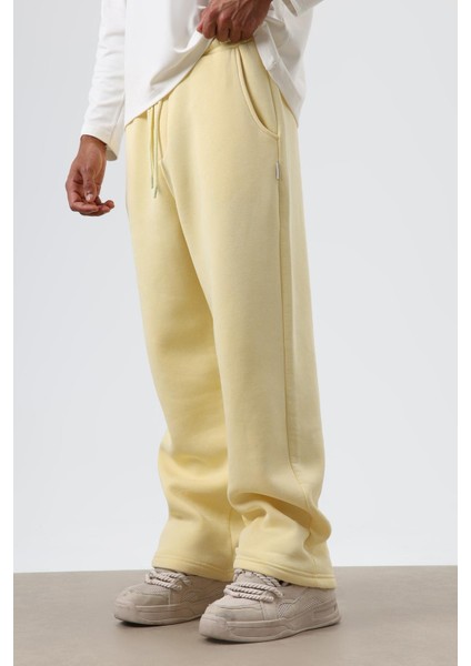 Yıkamalı Baggy Eşofman Alt Sarı fiyatları