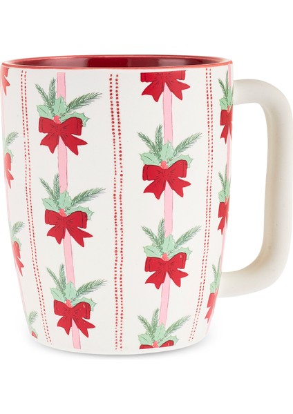 New Year Yılbaşı Red Bow Soft Touch Kupa 440 ml