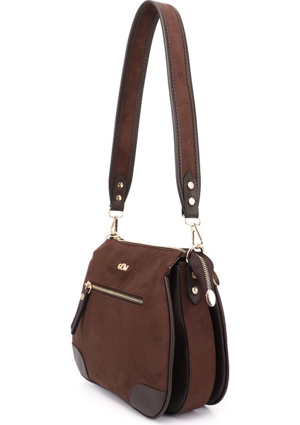 Kadın Kahve Süet Uzun Askılı Omuz Çantası modelleri