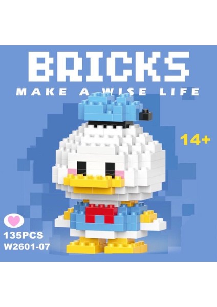 Donald ve Daisy Duck 2'li Koleksiyon Seti Nano Blok Yapı Figürleri | Disney Masaüstü Dekor fırsatları