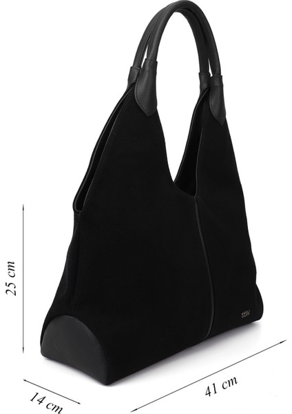 Kadın Siyah Süete Siyah Omuz Çantası fiyatları