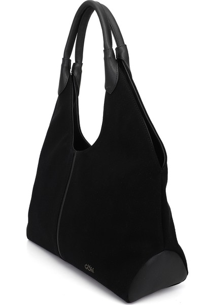 Kadın Siyah Süete Siyah Omuz Çantası modelleri