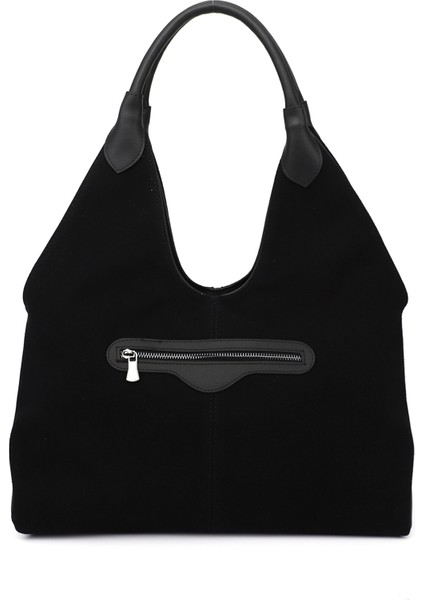 Kadın Siyah Süete Siyah Omuz Çantası fırsatları