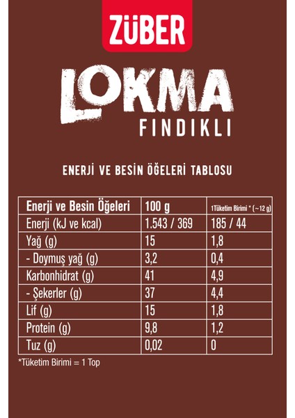 Lokma Fındıklı Meyve Topu 96g X 6 Adet fiyatları