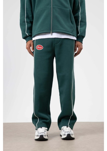 Çizgi Detaylı Oversize Eşofman Takım Nefti