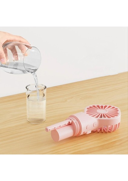 F4 Elde Taşınan Fan Nemlendirici Sisli Fan Asma Boyun Fanı Katlanır Mini Handheld Fan, Beyaz (Yurt Dışından) modelleri