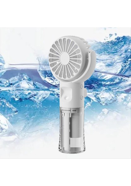 F4 Elde Taşınan Fan Nemlendirici Sisli Fan Asma Boyun Fanı Katlanır Mini Handheld Fan, Beyaz (Yurt Dışından) fırsatları