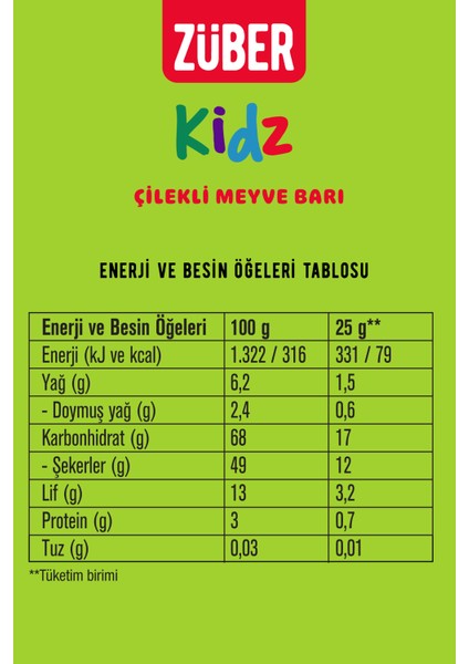 Kidz Çilekli ve Kakaolu Meyve Bar 30 Gr x 16 Adet fiyatları