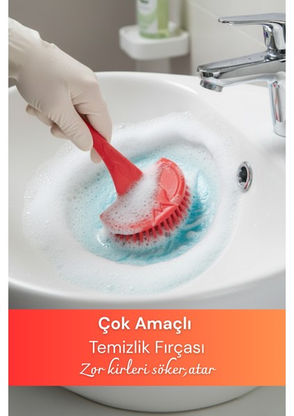 Mutfak Lavabo Duşakabin ve Küvet Fırçası - Kaliteli Plastik - Lavabo, Duşakabin, Küvet ve Banyo Fırçası