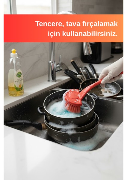Mutfak Lavabo Duşakabin ve Küvet Fırçası - Kaliteli Plastik - Lavabo, Duşakabin, Küvet ve Banyo Fırçası fırsatları