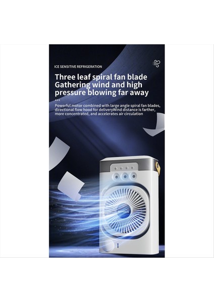 Klima Fanı Taşınabilir Masaüstü Nemlendirici Hanehalkı Ofis Için Renkli Gece Işıkları ile Küçük Hava Soğutucu Fanı, A (Yurt Dışından) fiyatları