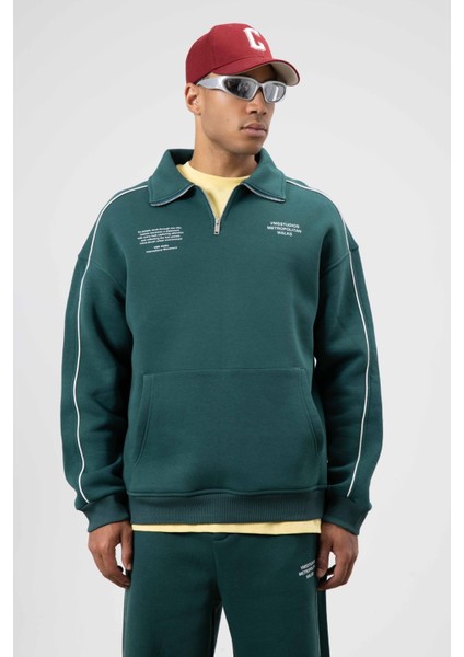 Çizgi Detaylı Oversize Eşofman Takım Nefti fiyatları