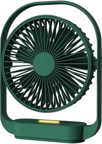 Masa Fan, Küçük Fan Sessiz, Gece Işığı ile USB Fan, Masa Fanı Elektrikli Şarj Edilebilir Masaüstü Fan Yatak Odası Ofis-Yeşil (Yurt Dışından)