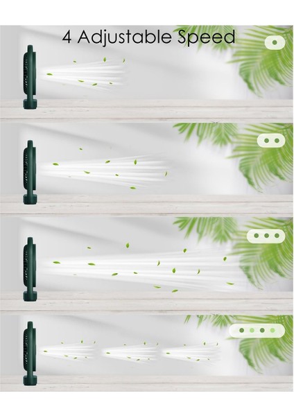 Masa Fan, Küçük Fan Sessiz, Gece Işığı ile USB Fan, Masa Fanı Elektrikli Şarj Edilebilir Masaüstü Fan Yatak Odası Ofis-Yeşil (Yurt Dışından) modelleri