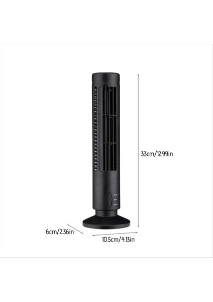 Tower Fan Mini Masaüstü Bladess Fan, Öğrenci Ofisi Ev Dikey Masaüstü Fan, Ev Ofis ve Yatak Odası Için Uygun (Yurt Dışından)