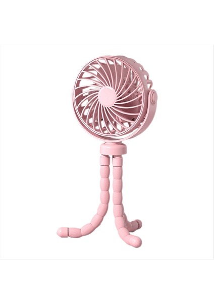 Ahtapot Fan, Masaüstü Kamp Fan, USB Şarj Edilebilir Tripod Fan, Hafif Fan Pembesi ile (Yurt Dışından)