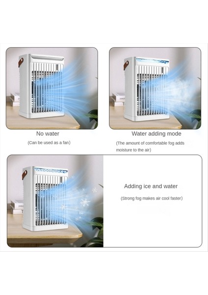 5 Hızlı Hava Soğutucu Nemlendirici Taşınabilir Klimalar 7 Renk Işık Kişisel Klima Fan Oda Ofis (Yurt Dışından) modelleri