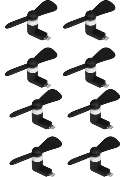 Cep Telefonu Için 10 Adet Mini USB Fan Taşınabilir Cep Telefonu Fan Cep Fan Seyahat Fanları Cep Telefonları Fişi (Yurt Dışından)