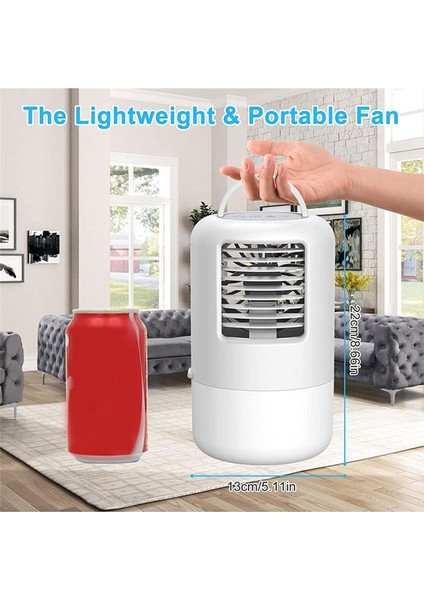 Masaüstü Klima Fanı Mini Taşınabilir Şarj Edilebilir Ofis Ev Renkli Ortam Işık Sprey Fan Ile Fiş (Yurt Dışından)