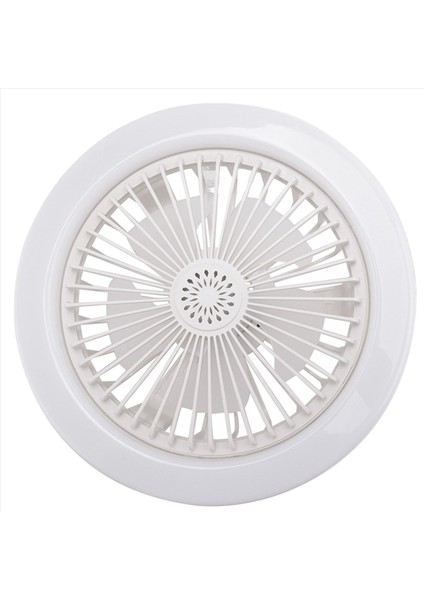 E27 Tavan Fanı, Kapalı Düşük Fan Işığı, Gizli Elektrikli Fan Gimbal Lamba Tutucusu (Beyaz) (Yurt Dışından)