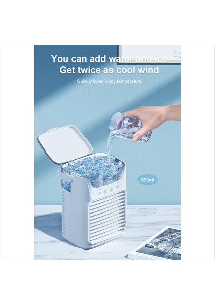 Taşınabilir Klimalar Fan Mini Klima 3 Hızlı Klima Oda Yatak Odası Ofis Masası Için Nemlendirici ile Hava Soğutucu (Yurt Dışından)