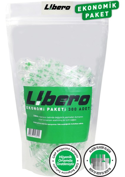 Klasik Ekonomik Paket Sigara Ağızlığı Filtresi 300 Adet