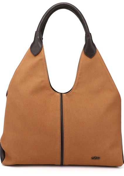 Kadın Taba Süete Kahve Omuz Çantası