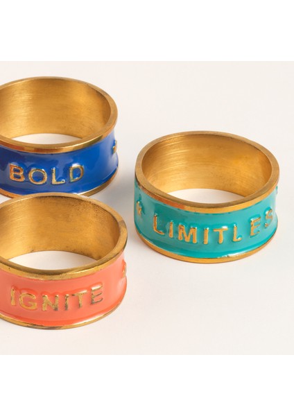 Rampur Çelik - Pirinç Peçete Halkası 5 cm Altın - Renkli indirimleri