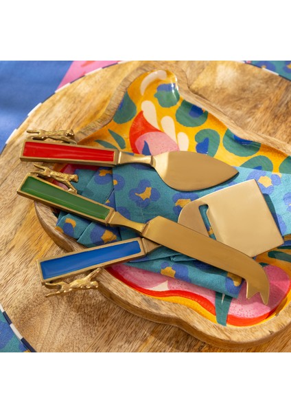 Rampur Çelik - Pirinç Servis Seti 6X17X1 cm Altın - Renkli fiyatları