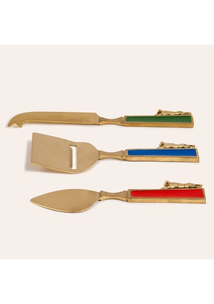 Rampur Çelik - Pirinç Servis Seti 6X17X1 cm Altın - Renkli modelleri