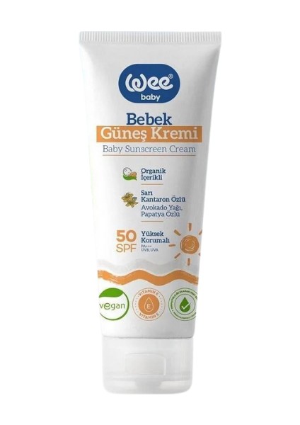 Organik Bebek Güneş Kremi Spf 50+ 75 ml