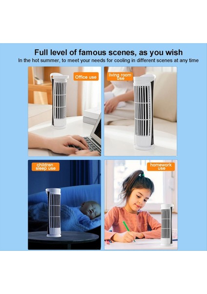 Yatak Odası Masası Mini Kule Fan Masa Soğutma Fanı 2 Vitesli Rüzgar Hızı Ayarı Elektrik Masası Fan Beyaz (Yurt Dışından) indirimleri