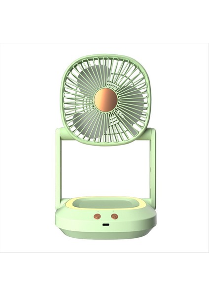 Katlanır Duvara Monte Küçük Fan, Ofis Masaüstü Ev Masaüstü Taşınabilir Küçük Elektrikli Fan, Sessiz Hava Sirkülatör Fan, Yeşil (Yurt Dışından)