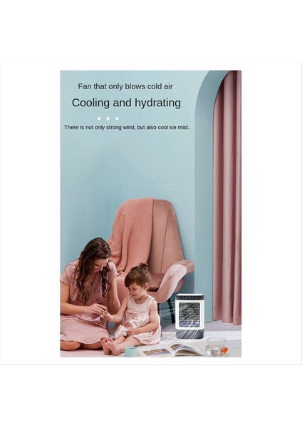 Taşınabilir Fan Masaüstü Çift Sprey Ultrasonik Atomizasyon 3 Vites Sessiz Hava Soğutucu Gece Işık Elektrikli Fan Ev Için (Yurt Dışından)
