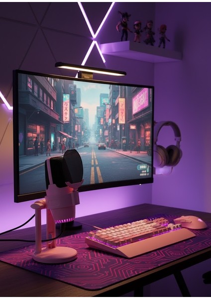 Mv-9 Pembe Rgb USB Oyuncu Yayıncı ve Podcast Için Uyumlu Condenser Mikrofon