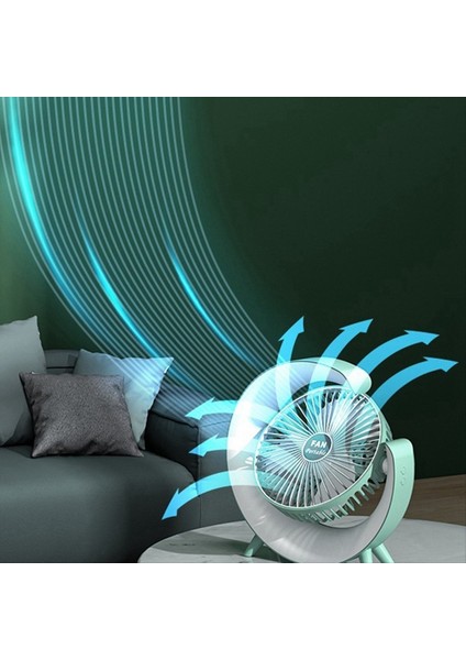 LED Çok Renkli Masaüstü Fan, Ortam Işığı, USB Şarjı, Büyük Hava Hacminin Ayarlanması, Sessiz Küçük Elektrik Fan B (Yurt Dışından) indirimleri
