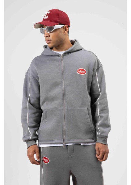 Çizgi Detaylı Oversize Eşofman Takım Füme fiyatları