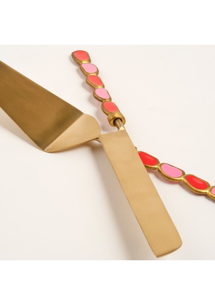 Rampur Çelik - Pirinç Servis Seti 30X10X2 cm Kırmızı - Pembe fırsatları