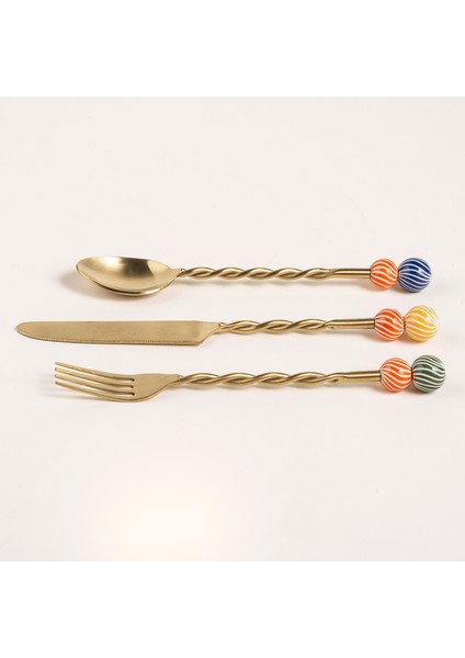 Rampur Çelik - Pirinç Çkb Seti 4X26X2 cm Altın - Renkli modelleri