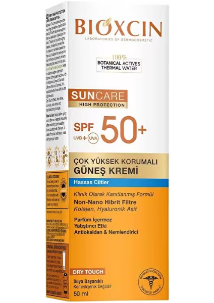 Suncare Hassas Ciltler SPF50+ Güneş Kremi 50 ml