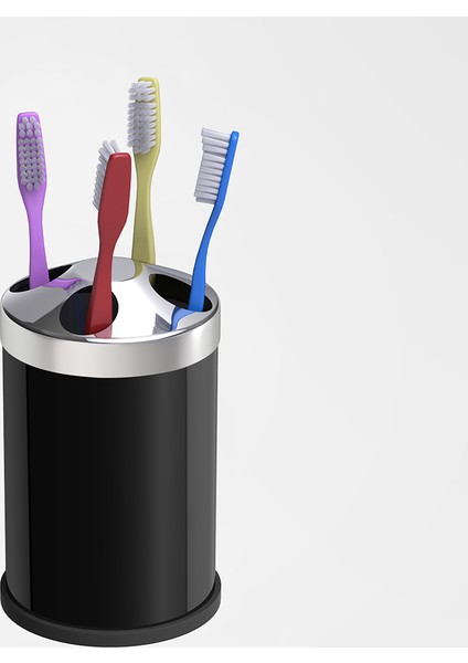 4 Parça Banyo Seti Krom Siyah modelleri