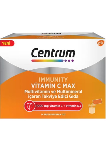 Imunity Vitamin C Max 14 Saşe Efervesan Toz